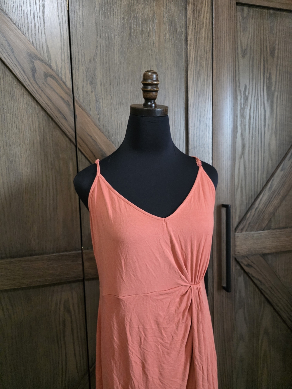 Boden Coral Twist-Detail Spaghetti Strap Midi Dress - Picture 2 of 5